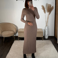ROBE TAUPE ZELLY - La Petite Somptueuse