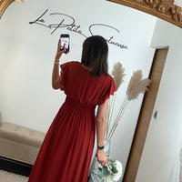 ROBE TERRACOTTA ALICIA - La Petite Somptueuse