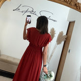 ROBE TERRACOTTA ALICIA - La Petite Somptueuse