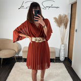 ROBE TERRACOTTA ASTRID - La Petite Somptueuse