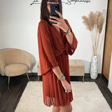 ROBE TERRACOTTA ASTRID - La Petite Somptueuse