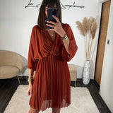 ROBE TERRACOTTA ASTRID - La Petite Somptueuse