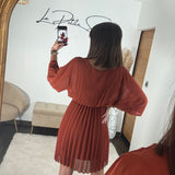 ROBE TERRACOTTA ASTRID - La Petite Somptueuse