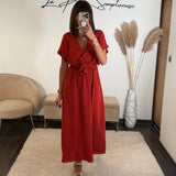 ROBE TERRACOTTA CHLOE - La Petite Somptueuse
