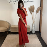 ROBE TERRACOTTA CHLOE - La Petite Somptueuse