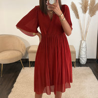 ROBE TERRACOTTA HILONA - La Petite Somptueuse