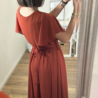 ROBE TERRACOTTA ROMY - La Petite Somptueuse