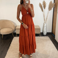ROBE TERRACOTTA SOLEIL - La Petite Somptueuse