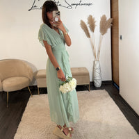 ROBE VERT D'EAU ALICIA - La Petite Somptueuse