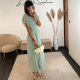 ROBE VERT D'EAU ALICIA - La Petite Somptueuse