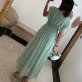 ROBE VERT D'EAU ALICIA - La Petite Somptueuse