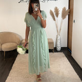 ROBE VERT D'EAU ALICIA - La Petite Somptueuse