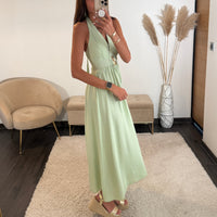 ROBE VERT D'EAU CORRINA - La Petite Somptueuse