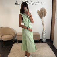 ROBE VERT D'EAU HELENA - La Petite Somptueuse