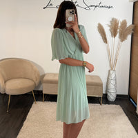 ROBE VERT D'EAU HILONA - La Petite Somptueuse