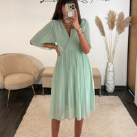 ROBE VERT D'EAU HILONA - La Petite Somptueuse