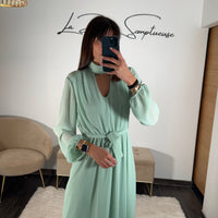 ROBE VERT D'EAU JOSEPHINE - La Petite Somptueuse