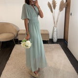 ROBE VERT D'EAU LISON - La Petite Somptueuse