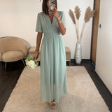 ROBE VERT D'EAU LISON - La Petite Somptueuse