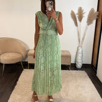ROBE VERT D'EAU LUCILE - La Petite Somptueuse