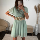 ROBE VERT D'EAU MALLAURY - La Petite Somptueuse