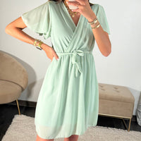 ROBE VERT D'EAU MALLAURY - La Petite Somptueuse