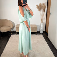 ROBE VERT D'EAU MELISSA - La Petite Somptueuse