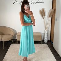 ROBE VERT D'EAU MYRIAM - La Petite Somptueuse