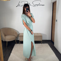 ROBE VERT D'EAU NASTIA - La Petite Somptueuse