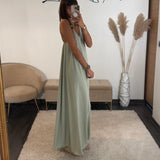 ROBE VERT D'EAU PERLES - La Petite Somptueuse