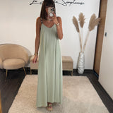 ROBE VERT D'EAU PERLES - La Petite Somptueuse