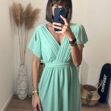 ROBE VERT D'EAU ROMY - La Petite Somptueuse