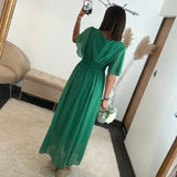 ROBE VERT LISON - La Petite Somptueuse