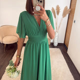 ROBE VERT LISON - La Petite Somptueuse