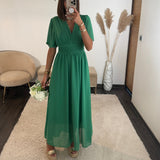 ROBE VERT LISON - La Petite Somptueuse