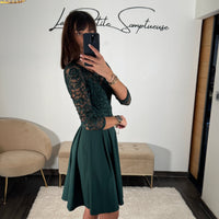 ROBE VERT SAPIN ANGELA - La Petite Somptueuse