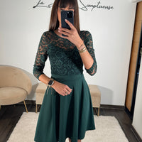 ROBE VERT SAPIN ANGELA - La Petite Somptueuse