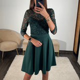 ROBE VERT SAPIN ANGELA - La Petite Somptueuse