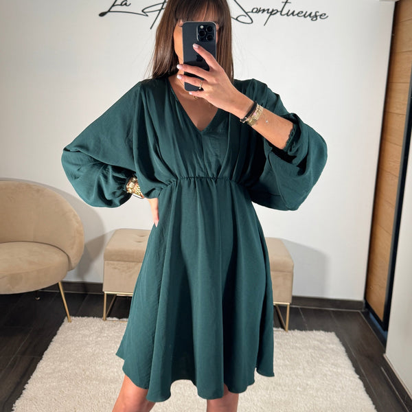 ROBE VERT SAPIN DOMITILLE - La Petite Somptueuse