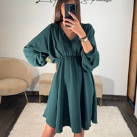 ROBE VERT SAPIN DOMITILLE - La Petite Somptueuse