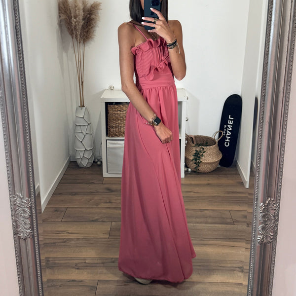 ROBE VIEUX ROSE CLOTILDE - La Petite Somptueuse