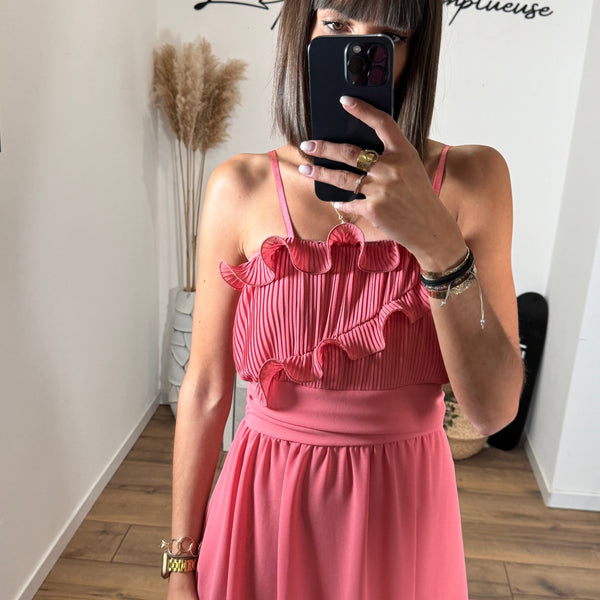 ROBE VIEUX ROSE CLOTILDE - La Petite Somptueuse