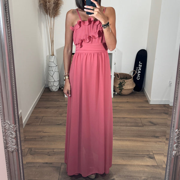 ROBE VIEUX ROSE CLOTILDE - La Petite Somptueuse