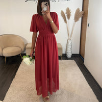 ROBE VIEUX ROSE LISON - La Petite Somptueuse