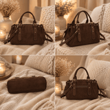 SAC A MAIN SUEDINE CHOCO TOM - La Petite Somptueuse