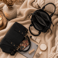 SAC A MAIN SUEDINE NOIR TOM - La Petite Somptueuse