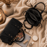 SAC A MAIN SUEDINE NOIR TOM - La Petite Somptueuse