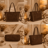 SAC CABAS CHOCO CLOUTE CLARK - La Petite Somptueuse