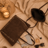 SAC CABAS CHOCO CLOUTE CLARK - La Petite Somptueuse