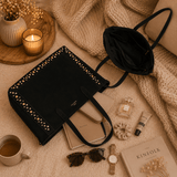 SAC CABAS NOIR CLOUTE CLARK - La Petite Somptueuse
